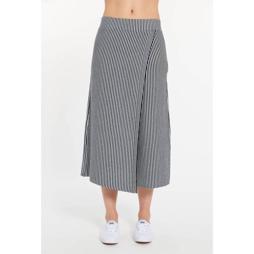 NEW LEIMERE sonoma culotte in navy marshmallow stripe